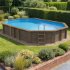Plastica Large Stretched Eco Wooden Above Ground Swimming Pool